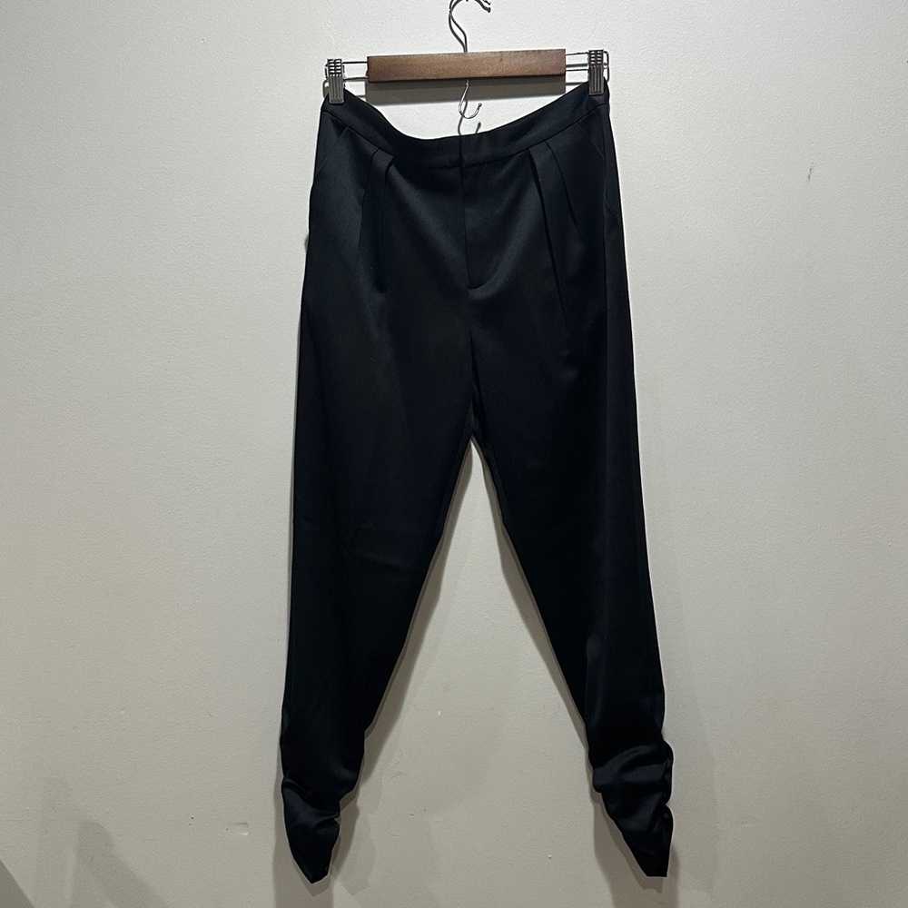 Alice + Olivia Black Track Pants 98% Wool